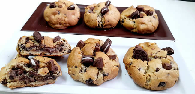 new york Cookies and cream Galleta estilo New York Sabor Cookies and Cream